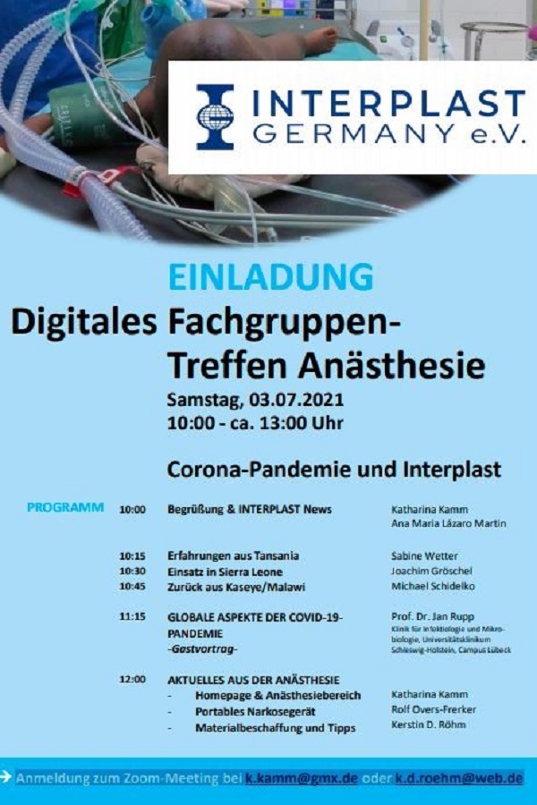 Einladung FB Treffen Anästhesie 2021