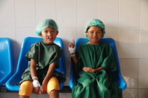 Geduldig wartende Patienten